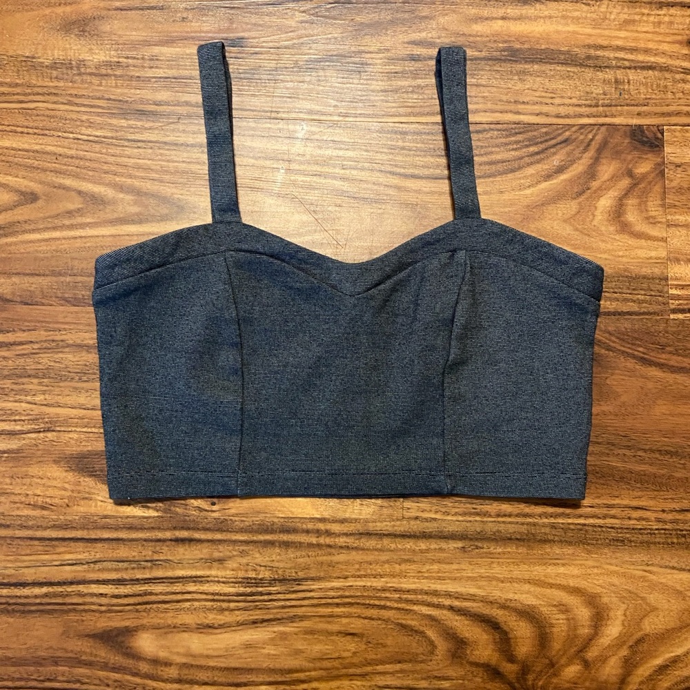 Chambray Crop Top